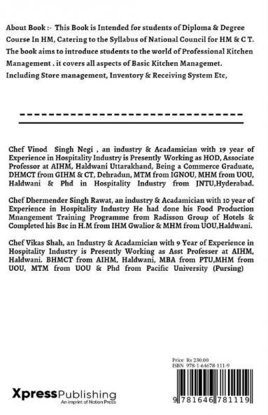 Professional Kitchen Management: Kitchen Management