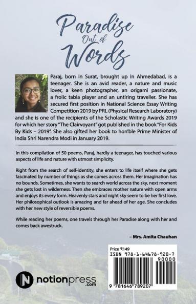 Paradise Out of Words : A Poetic Expression
