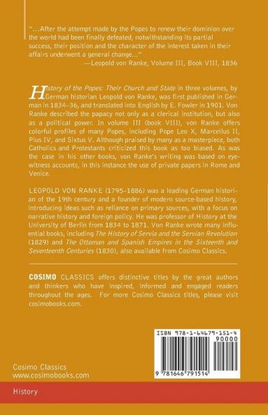 History of the Popes Volume III: Their Church and State