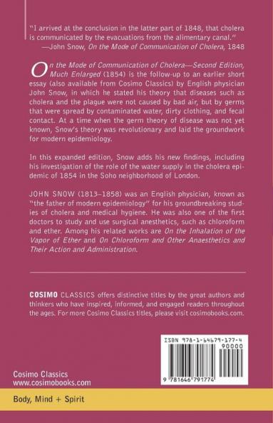 On the Mode of Communication of Cholera: Second Edition Much Enlarged