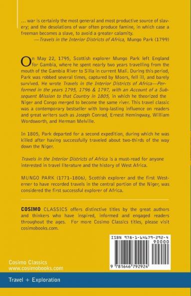 Travels in the Interior Districts of Africa: Performed in the Years 1795 1796 & 1797 with an Account of a Subsequent Mission to that Country in 1805
