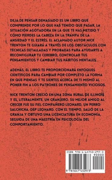 Deja de pensar demasiado