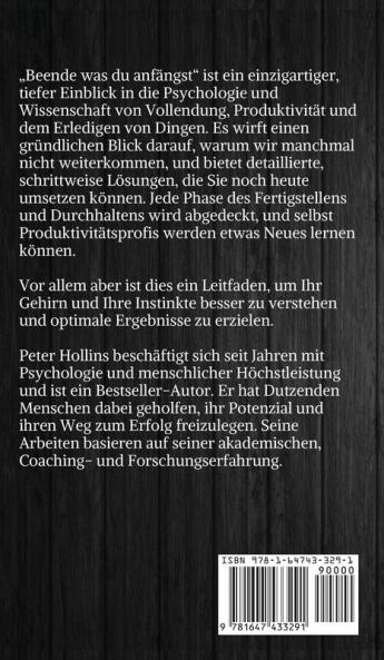 Beende was du anfängst