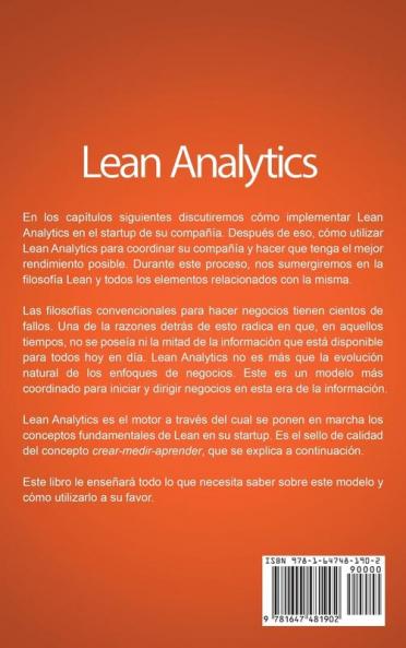 Lean Analytics: La Guía Definitiva para la Tendencia Ágil de Analítica Analítica Avanzada y Ciencia de Datos para Crear Startups Superiores y Dirigir Empresas (Spanish Edition)