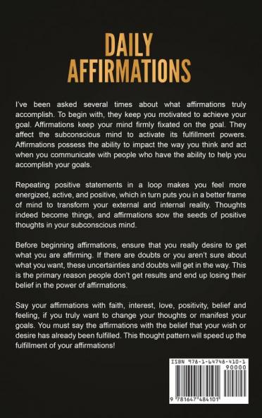 Daily Affirmations: 250 Positive Affirmations for Health Wealth Happiness and Love