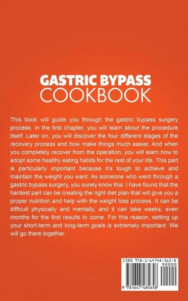 Gastric Bypass Cookbook: 77 Healthy and Delicious Bariatric Recipes with an Easy Guide to Being on a Weight Loss Surgery Diet