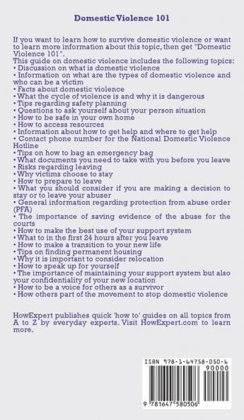 Domestic Violence 101: Survival Guide for Intimate Partner Violence