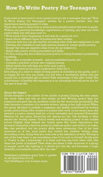 How To Write Poetry For Teenagers: Your Step By Step Guide To Writing Poetry For Teenagers