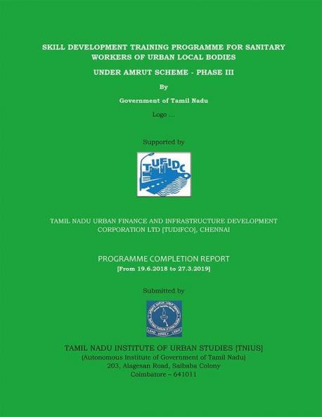 Skill Development Training Programme For Sanitary Workers Of Urban Local Bodies Under Amrut Scheme - Phase III (Colour Edition)