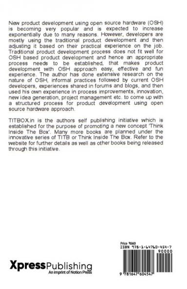 Product Development Process for Open Source Hardware : A reference guide for OSH developers