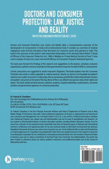 Doctors And Consumer Protection: Law Justice And Reality : (With The Consumer Protection Act 2019)