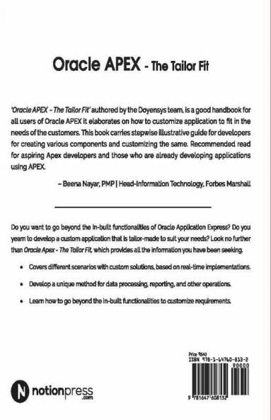 Oracle APEX The Tailor Fit
