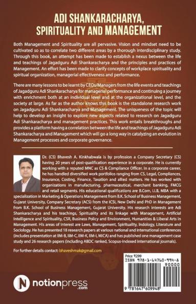 Adi Shankaracharya Spirituality And Management Uncovering Wisdom For Managerial Effectiveness And Workplace Spirituality