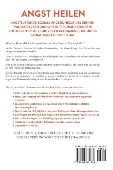 Angst heilen - Das große 5 in 1 Komplettset: Ängste effektiv besiegen | Positiv denken | Panik stoppen | Soziale Ängste überwinden | Stress abbauen - Resilienz aufbauen (German Edition)