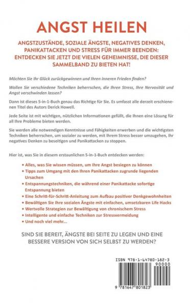 Angst heilen - Das große 5 in 1 Komplettset: Ängste effektiv besiegen | Positiv denken | Panik stoppen | Soziale Ängste überwinden | Stress abbauen - Resilienz aufbauen (German Edition)