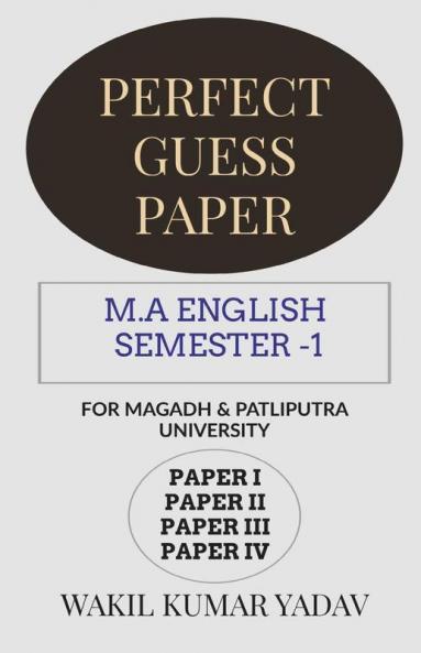 Perfect Guess Paper M.A English Semester -1