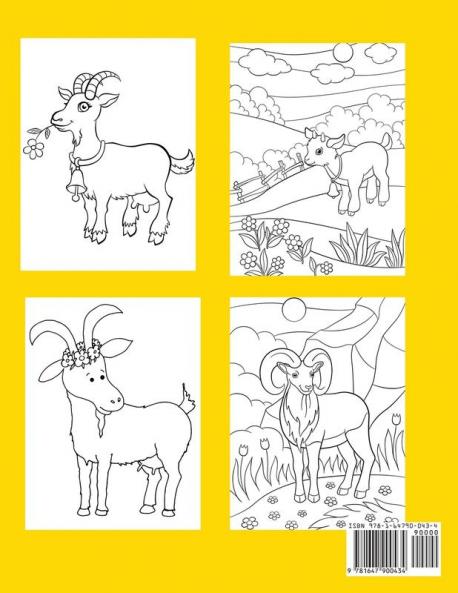 Goat Coloring Book for Kids plus Bonus Activity Pages