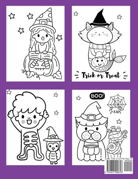 Halloween Coloring Book for Kids 3-8