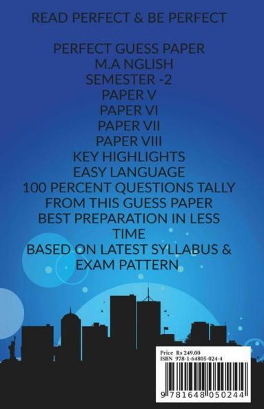 Perfect Guess Paper M.A English Semester -2