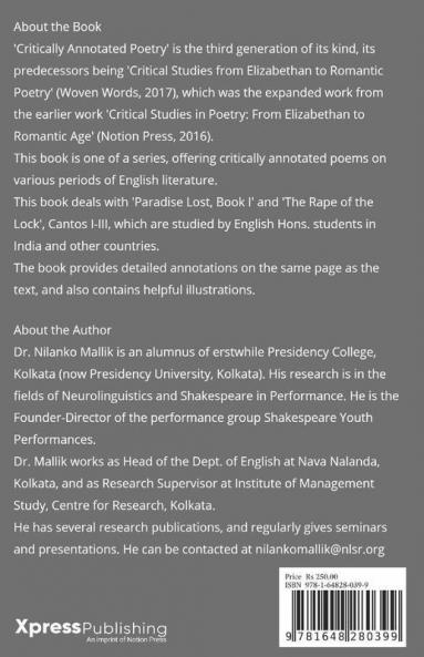 Critically Annotated Poetry 3: The English Epic And The English Mock-Epic