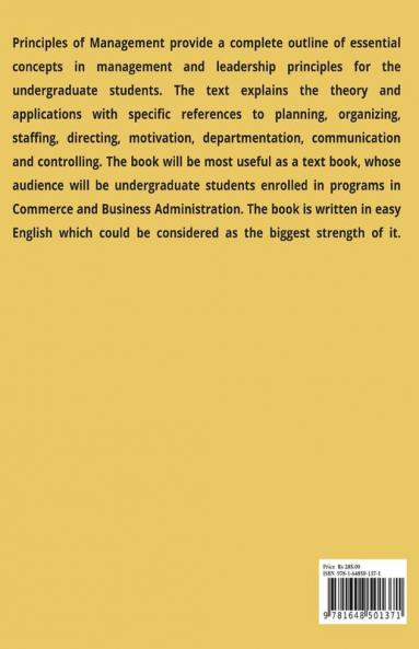 PRINCIPLES OF MANAGEMENT