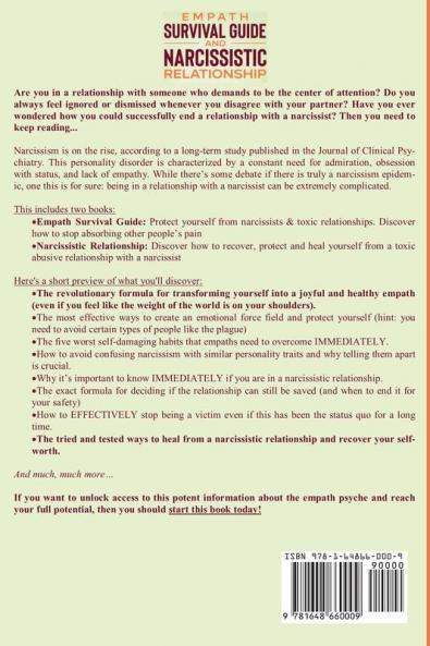 Empath Survival Guide and Narcissistic Relationship 2-in-1 Book: Learn How to Protect Yourself From Narcissists Toxic Relationships and Emotional Abuse + Recovery Plan & 30 Day Challenge