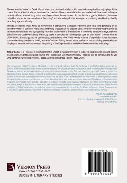 Theatre as Alter/"Native" in Derek Walcott (Series in Literary Studies)