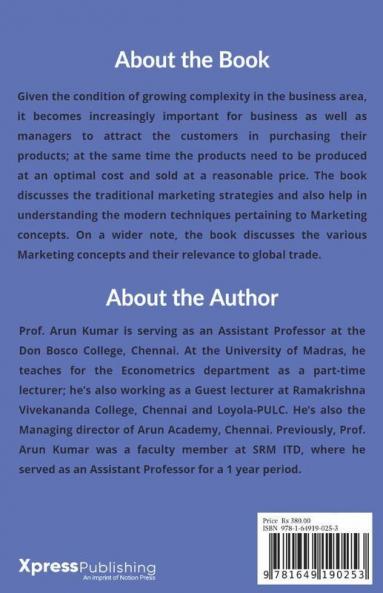 Marketing Management : Concepts Cases And Trends