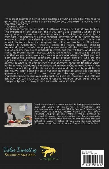 Value Investing Checklist: Qualitative And Quantitative Analysis