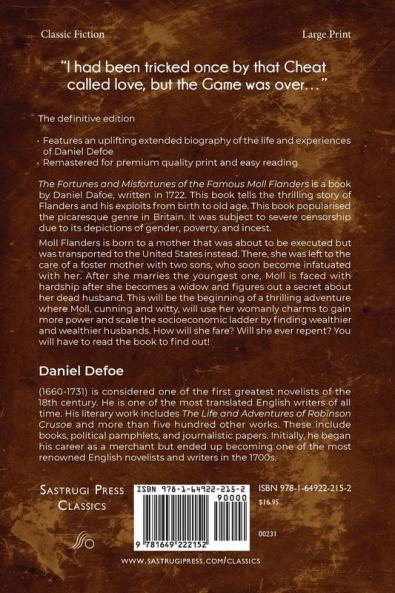 Moll Flanders (Annotated Large Print) (Sastrugi Press Classics Large Print)