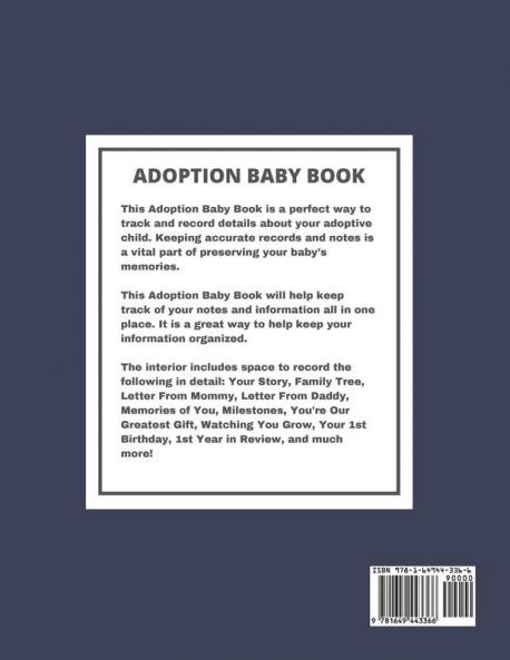 Adoption Baby Book