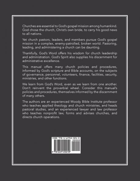 Church Policies and Procedures
