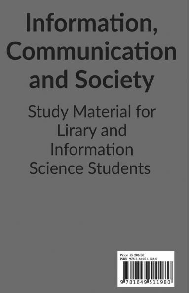 Information Communication And Society : Study Material For Library Science Students