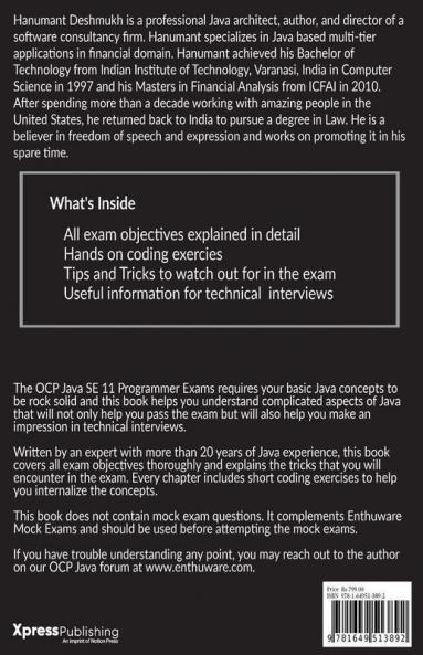 Ocp Oracle Certified Professional Java Se 11 Programmer I Exam Fundamentals 1Z0-815 : Study Guide For Passing The Ocp Java 11 Developer Certification Part 1 Exam 1Z0-815