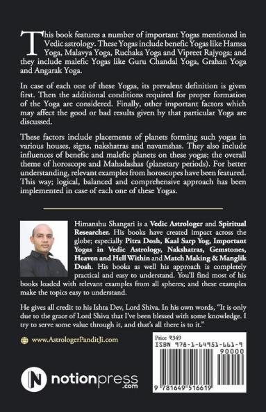 Important Yogas In Vedic Astrology: Revised Edition 2020