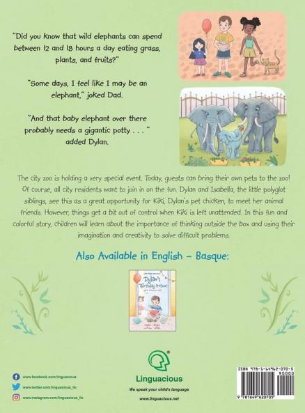 A Wild Day at the Zoo / Egun Zoroa Zooan - Basque and English Edition