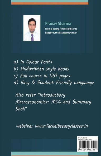 Introductory Macroeconomics For Class Xii: Compact Handwritten Notes