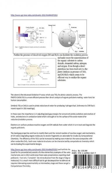Decontamination of Water by Photocatalysis with Semiconductor Materals : Tracking the proton charges during the reaction of water (reduced) with added electron and with positive charge (oxidized) o...