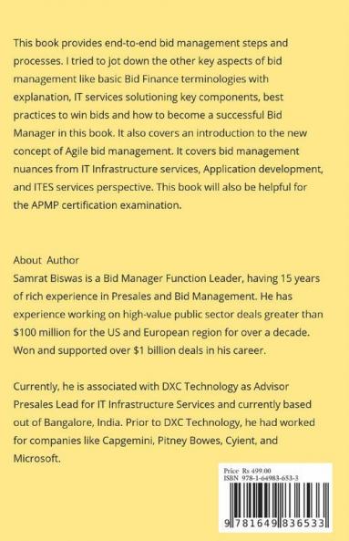 Principle And Practice Of Bid Management: Guide For Bid Managers