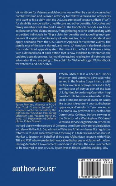 Va Handbook for Veterans and Advocates: How to File for Va Benefits and Appeal Your Claim