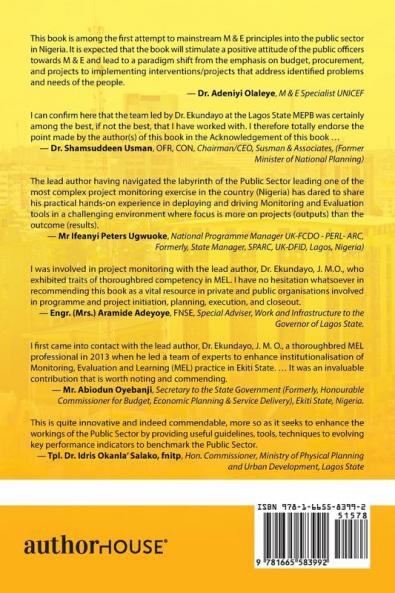 Monitoring Evaluation and Learning Processes in the Public Sector: Spotlight on Lagos Nigeria