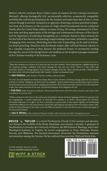Between Advents: Sermons for the Lectionary Year C Advent Through Eastertide