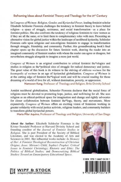 Congress of Wo/Men: Religion Gender and Kyriarchal Power