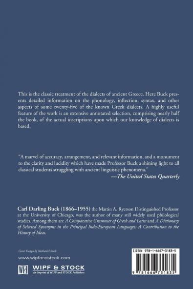 The Greek Dialects Third Revised Edition: Grammar Selected Inscriptions Glossary