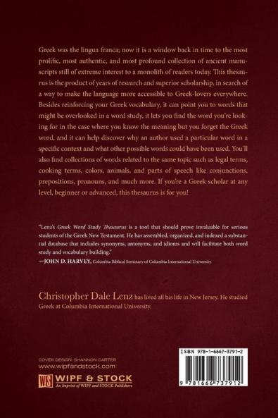 The Greek Word Study Thesaurus: With Vocabulary from the Greek New Testament