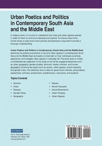 Urban Poetics and Politics in Contemporary South Asia and the Middle East