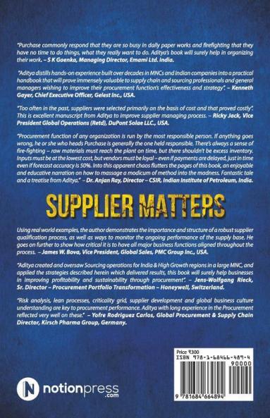 Supplier Matters