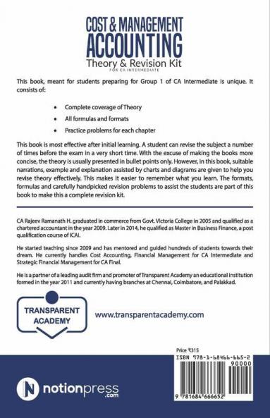 Cost & Management Accounting: Smartbook Series From Transparent Academy