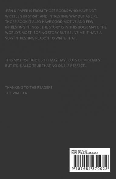 Pen Andamp; Paper : A Story And A Life Of A Writer
