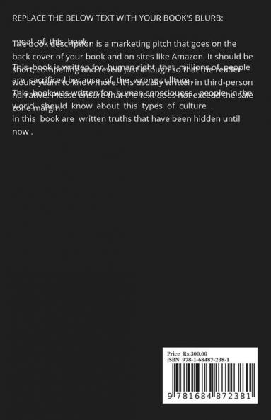 victim of culture : This book is about the lives of young people children women who are gradually falling victim to a false culture. The purpose of this book is to reveal facts that have been hi...